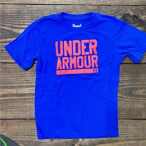 Youth Boys Blue Under Armour T-Shirt